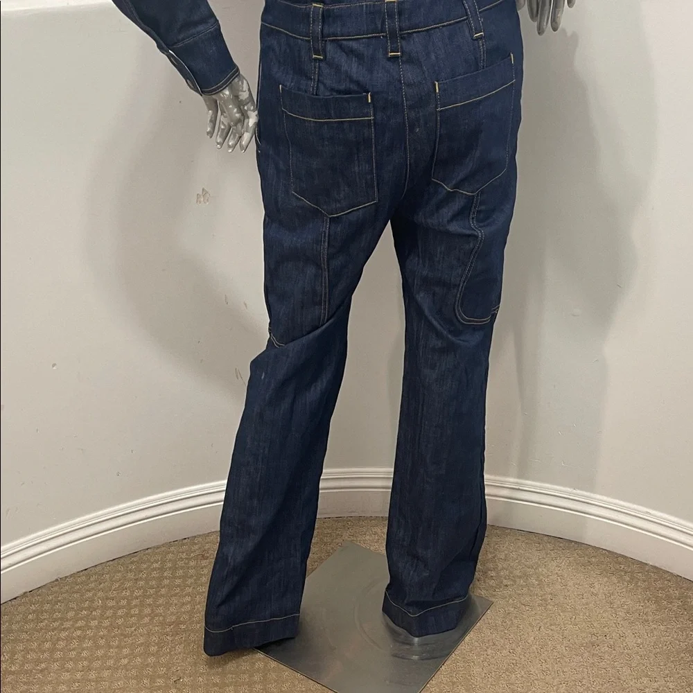 Land Of Distraction 70’s Inspired Women’s Blue Denim Overalls Jumpsuit Size 6